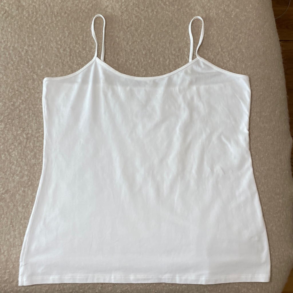 Sonoma Adjustable Strap Scoop Neck Tank Top White Xxl